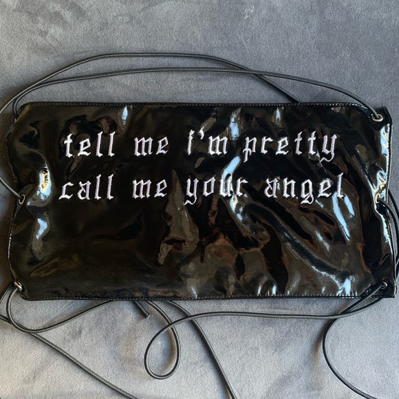 BLESS THIS MESS VINYL TOP | Dolls kill wet leather - Picture 3 of 5